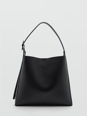 NWOT Mango faux-leather bucket tote bag